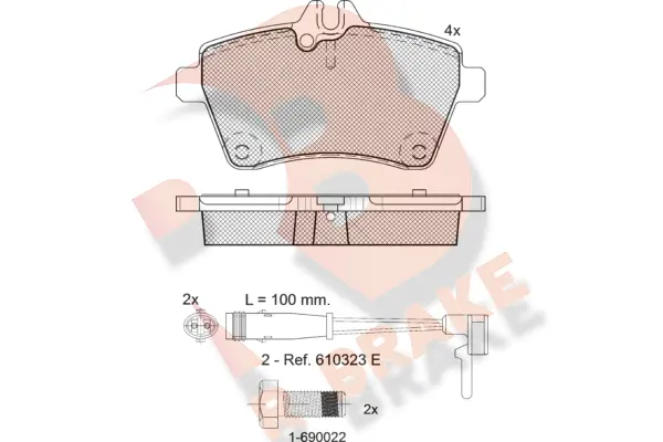Brake Pad Set, disc brake (RB1678-700)