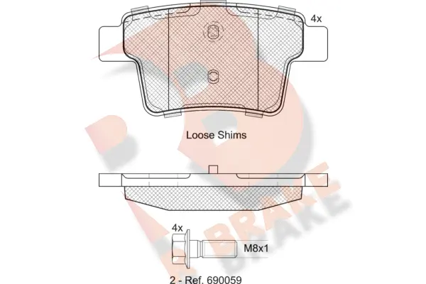 Brake Pad Set, disc brake (RB1722-701)