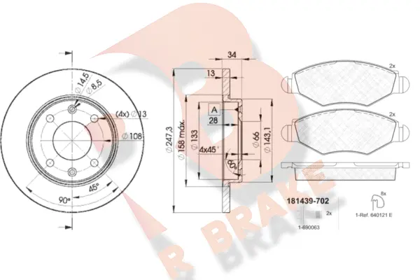 Brake Kit, disc brake (3R14394298)