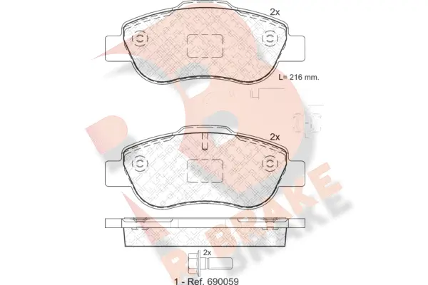 Brake Pad Set, disc brake (RB1843-203)