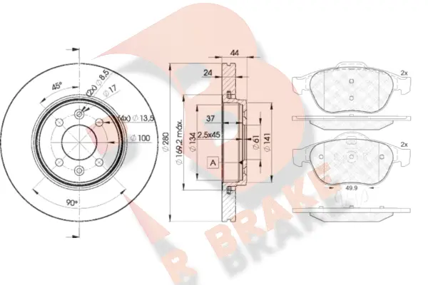 Brake Kit, disc brake (3R18617829)