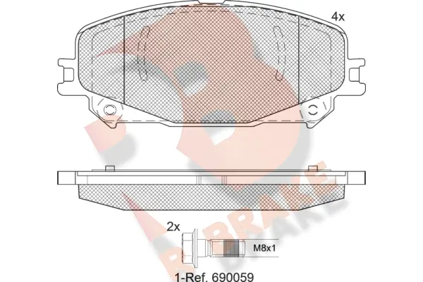 Brake Pad Set, disc brake (RB2304)