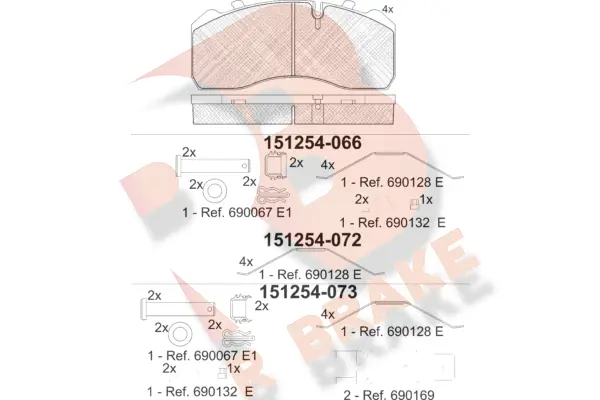 Brake Pad Set, disc brake (RB1254)