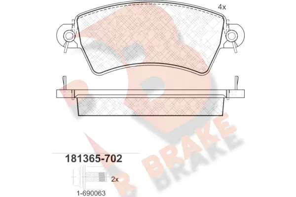 Brake Pad Set, disc brake (RB1365-702)