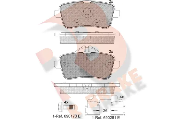 Brake Pad Set, disc brake (RB2072-066)