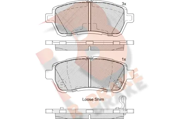 Brake Pad Set, disc brake (RB1881-208)