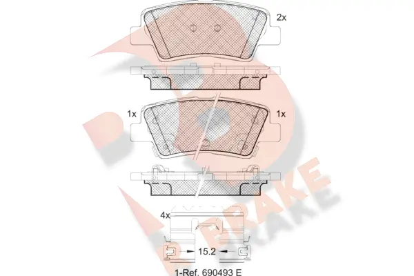 Brake Pad Set, disc brake (RB2036-066)