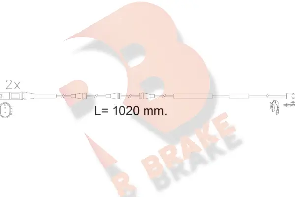 Warning Contact, brake pad wear (610623RB)