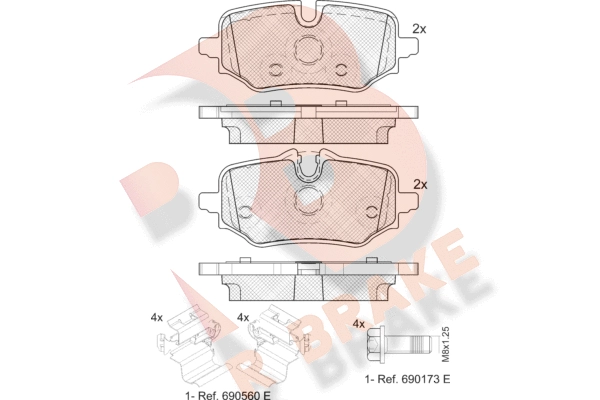 Brake Pad Set, disc brake (RB2469)