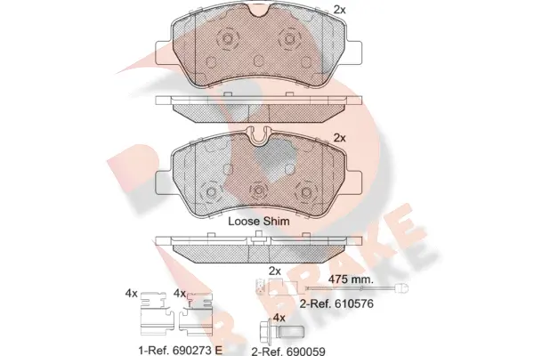 Brake Pad Set, disc brake (RB2116-203)
