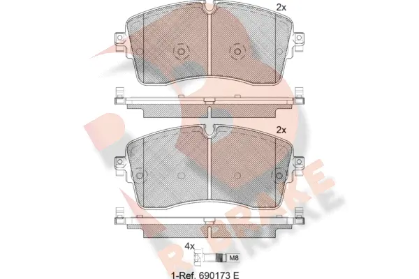 Brake Pad Set, disc brake (RB2335)