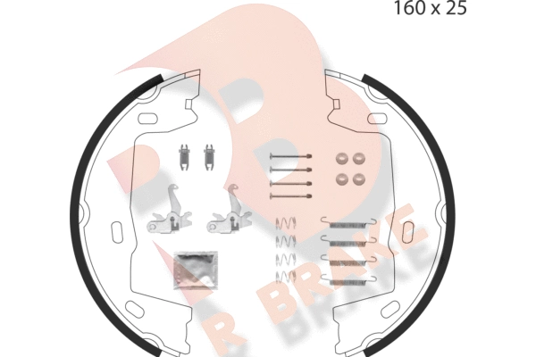 Brake Shoe Set, parking brake (79RBPB4021)