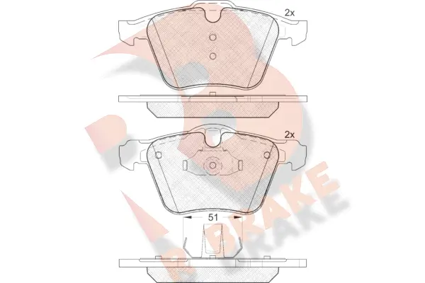 Brake Pad Set, disc brake (RB1805)