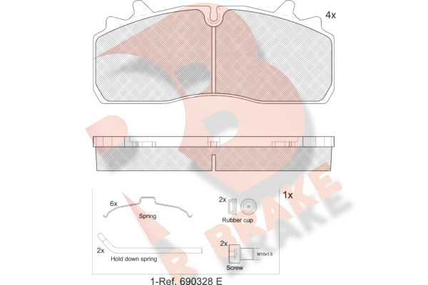 Brake Pad Set, disc brake (RB2455-066)