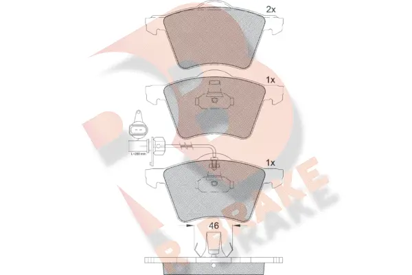 Brake Pad Set, disc brake (RB1605)