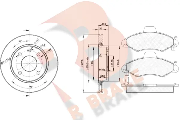 Brake Kit, disc brake (3R12291064)