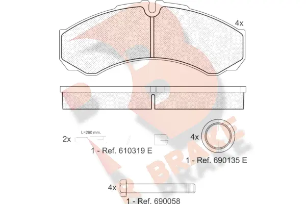 Brake Pad Set, disc brake (RB1208-123)