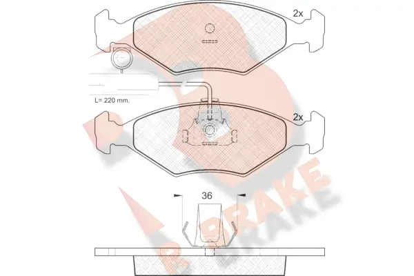 Brake Pad Set, disc brake (RB1226)