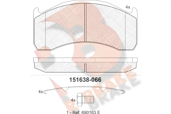Brake Pad Set, disc brake (RB1638)