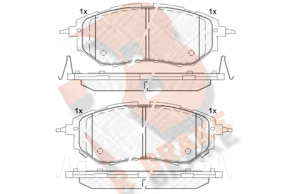 Brake Pad Set, disc brake (RB1697)