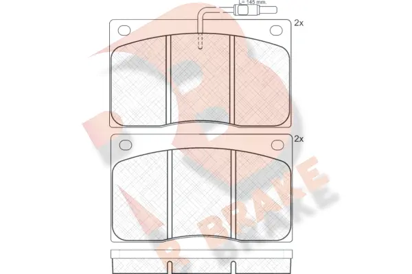 Brake Pad Set, disc brake (RB0544)