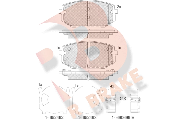 Brake Pad Set, disc brake (RB2473)