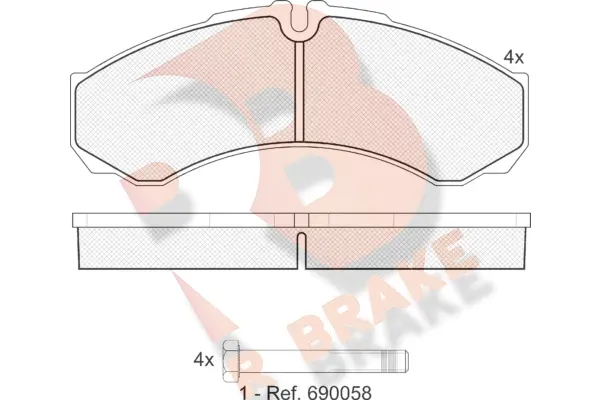 Brake Pad Set, disc brake (RB1208)