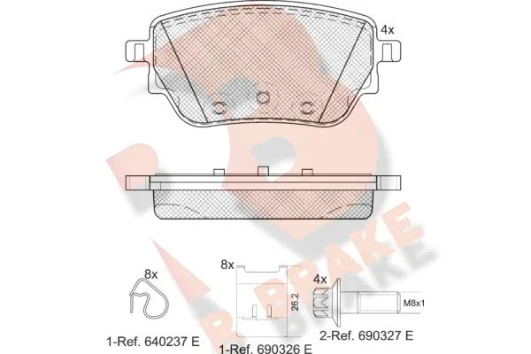 Brake Pad Set, disc brake (RB2353)