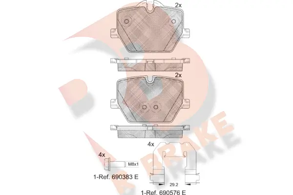 Brake Pad Set, disc brake (RB2386)