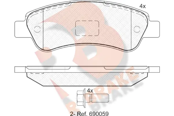 Brake Pad Set, disc brake (RB1804)
