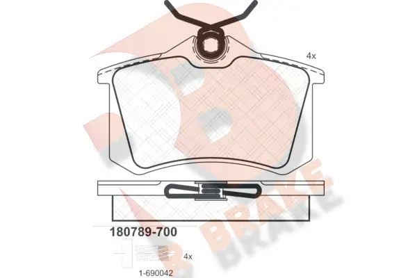 Brake Pad Set, disc brake (RB0789-700)