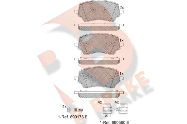 Brake Pad Set, disc brake (RB2400)