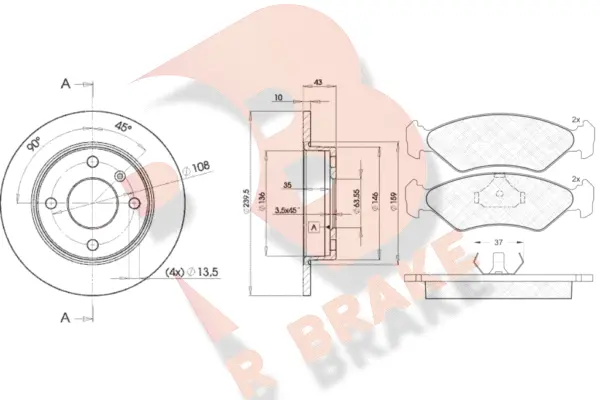 Brake Kit, disc brake (3R07761062)