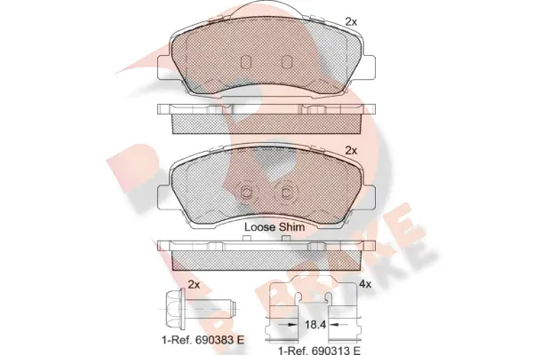 Brake Pad Set, disc brake (RB2131)