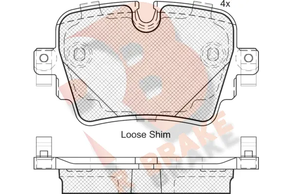 Brake Pad Set, disc brake (RB2186)