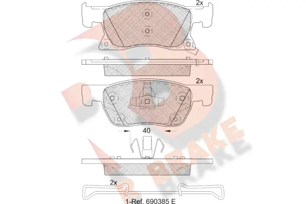 Brake Pad Set, disc brake (RB2246)