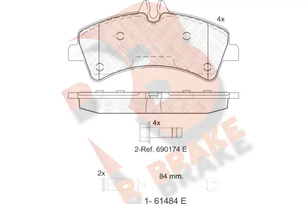 Brake Pad Set, disc brake (RB1849-203)