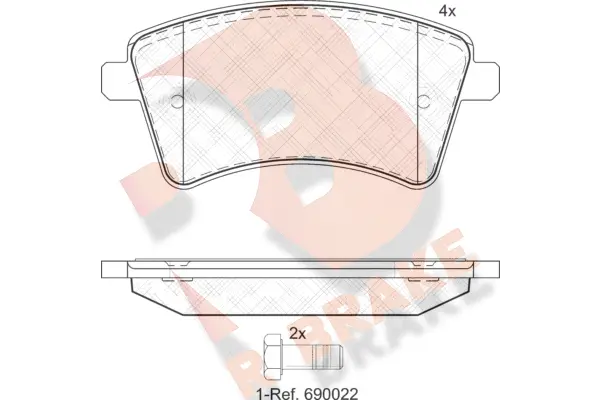 Brake Pad Set, disc brake (RB1854-200)