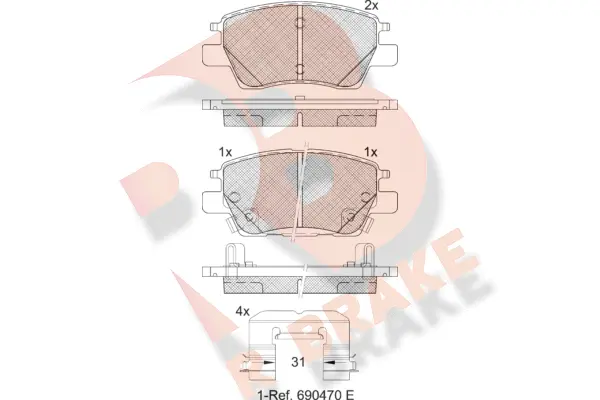 Brake Pad Set, disc brake (RB2311)