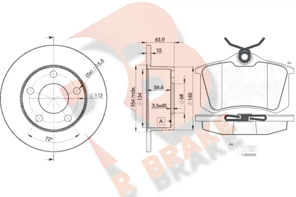 Brake Kit, disc brake (3R06974060)