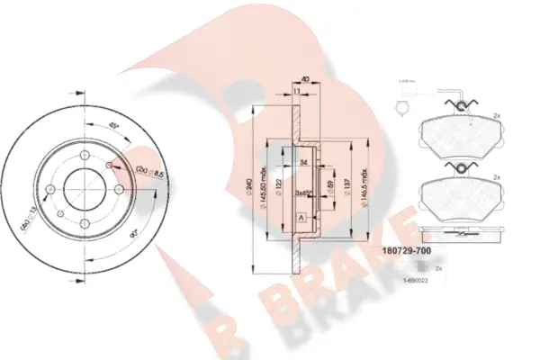 Brake Kit, disc brake (3R07293465)