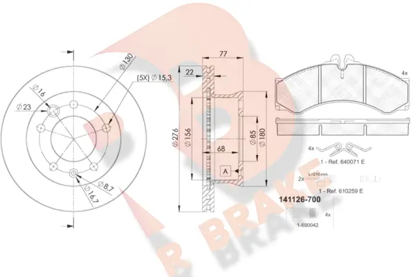 Brake Kit, disc brake (3R11260181)