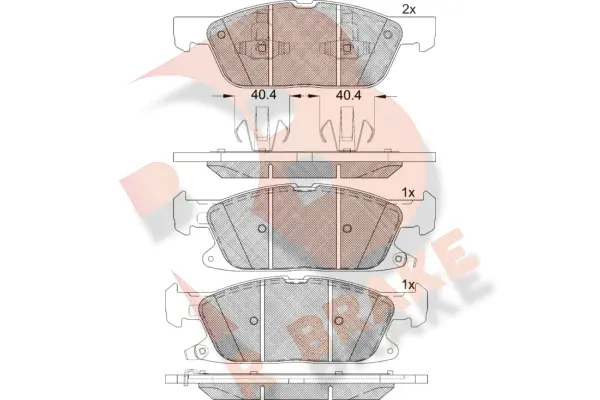 Brake Pad Set, disc brake (RB2250)