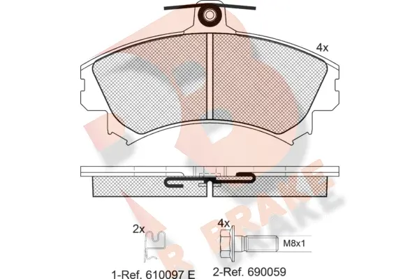 Brake Pad Set, disc brake (RB1118-700)