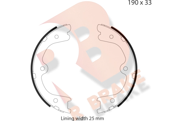 Brake Shoe Set, parking brake (79RBPB4032)