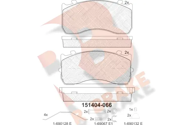 Brake Pad Set, disc brake (RB1404)