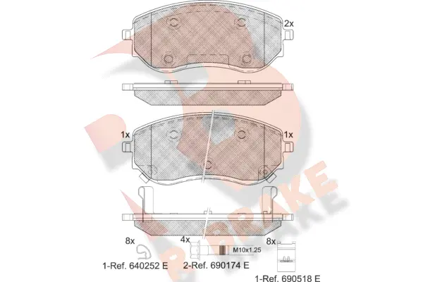 Brake Pad Set, disc brake (RB2342)