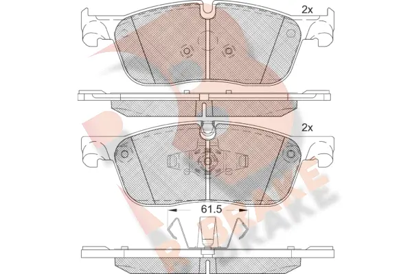 Brake Pad Set, disc brake (RB2236)