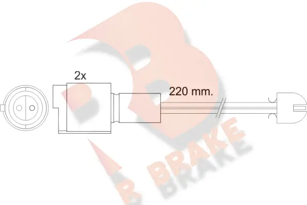 Warning Contact, brake pad wear (610394RB)