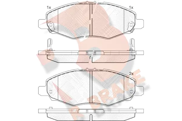 Brake Pad Set, disc brake (RB1867)